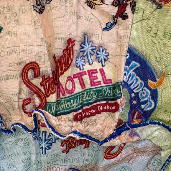 Vintage Western Rockabilly Ruffled Skirt Rt. 66 Print Cottage - Picture 7 of 11